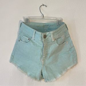 American Eagle Light Blue High Waisted Shorts